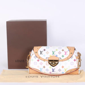 Louis Vuitton Shirley Monogram Multicolor Blanc M40049 Clutch Bag Free  Shipping