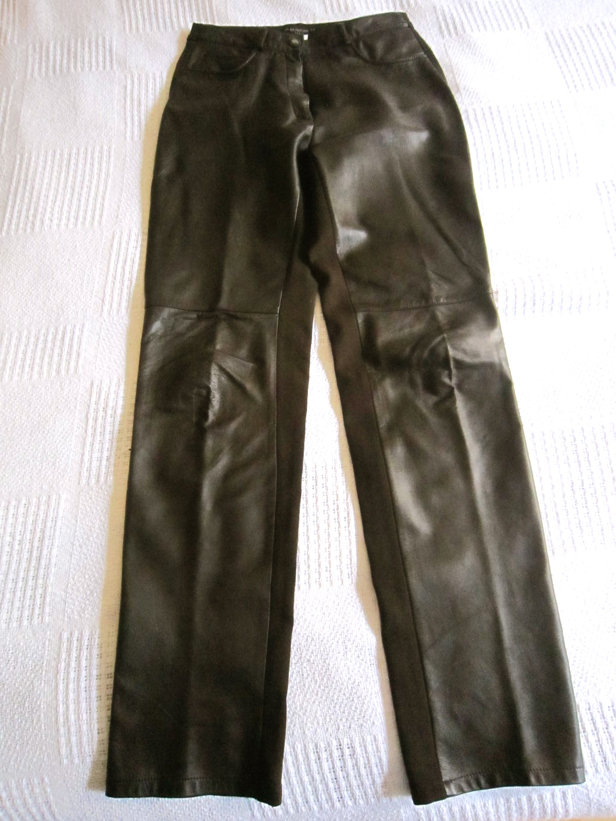 Absolu Brown Leather Pants / Medium