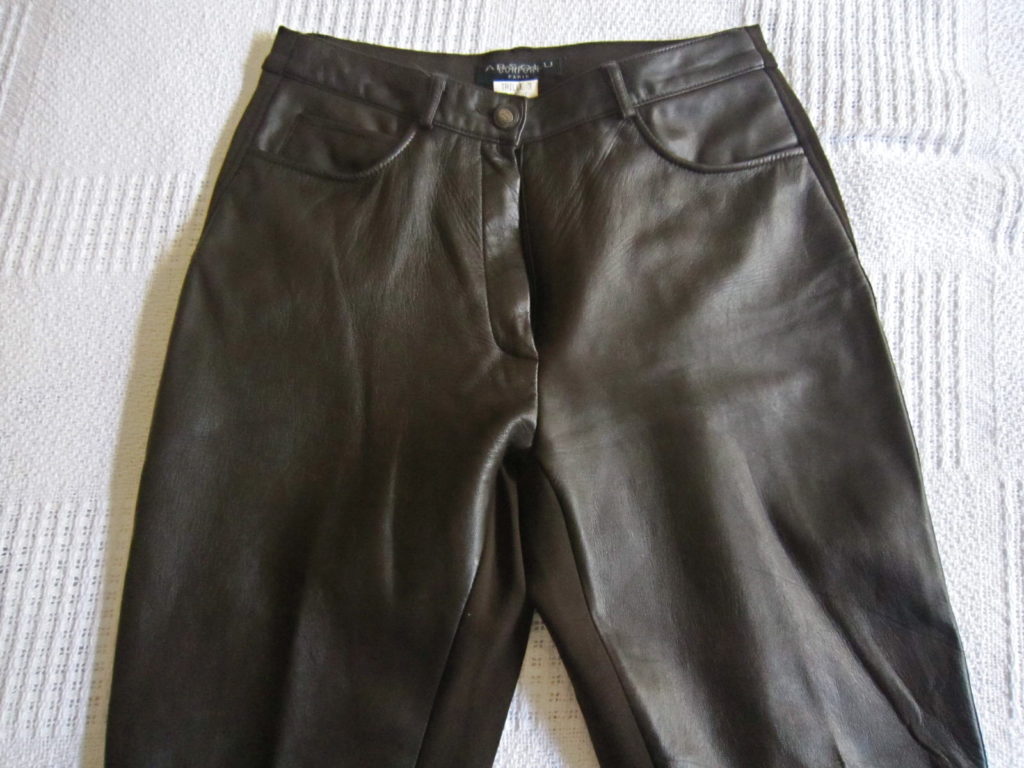 Absolu Brown Leather Pants / Medium