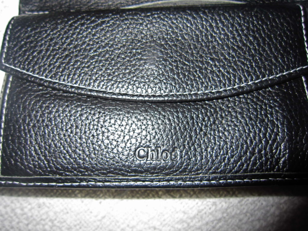 Chloe Black Leather Zip Wallet