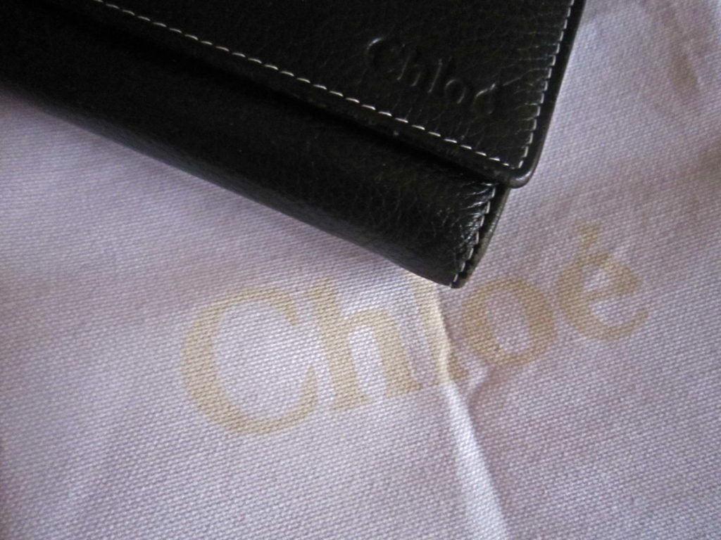 Chloe Black Leather Zip Wallet