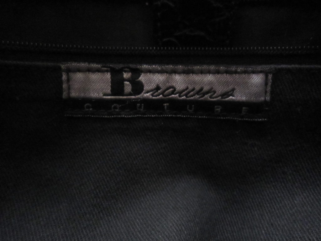 Browns Couture Black Croc Leather Tote