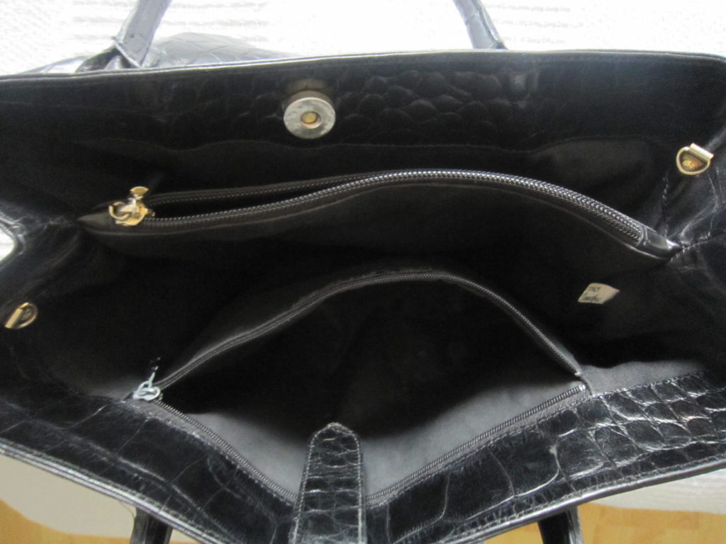 Browns Couture Black Croc Leather Tote