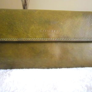 Cavalieri Green Leather Vera Pelle Wallet