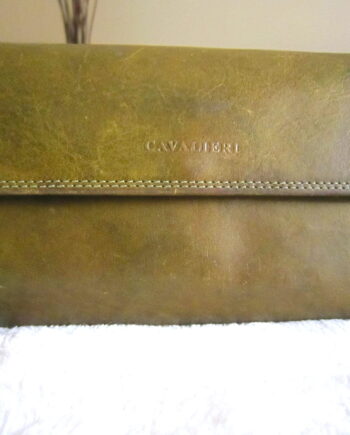 Cavalieri Green Leather Vera Pelle Wallet