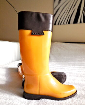 Celine Yellow Rubber Rain Boots