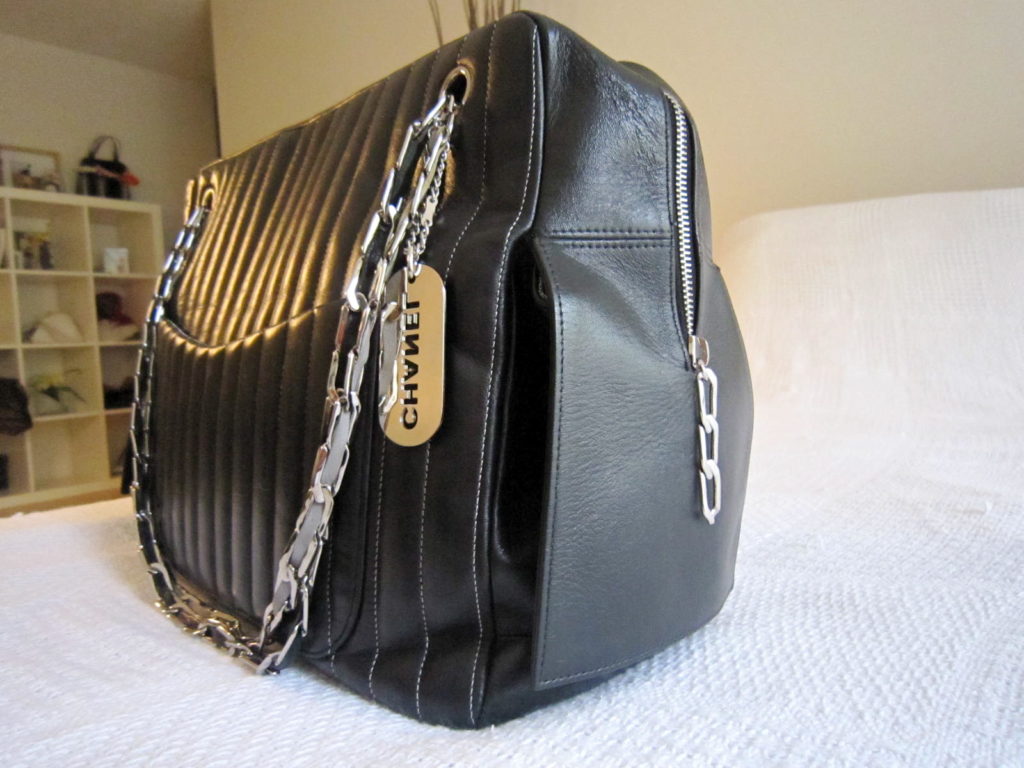 Chanel Black Lambskin Mademoiselle Tote Bag