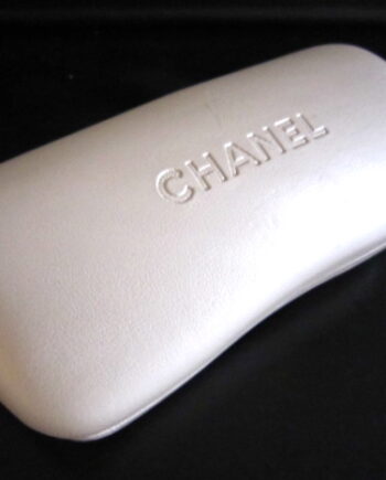 Chanel Black Leather and Pearl Sunglasses Case