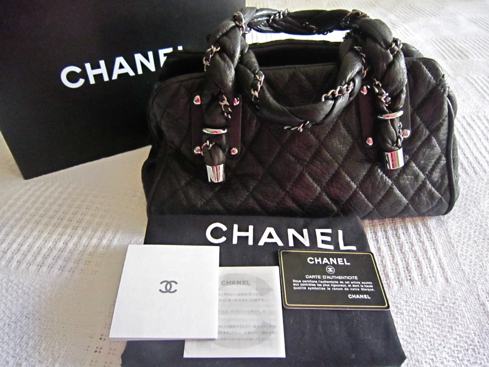Chanel Limited Edition Lambskin Lady Braid Bowler Purse