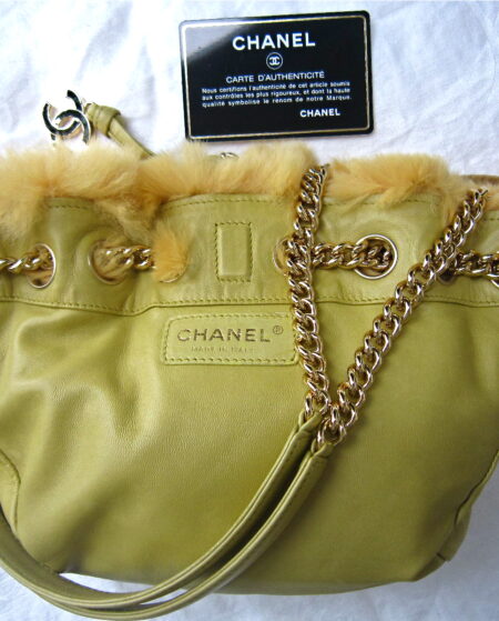 Chanel Rare Reversible Fur & Leather Shoulder Bag