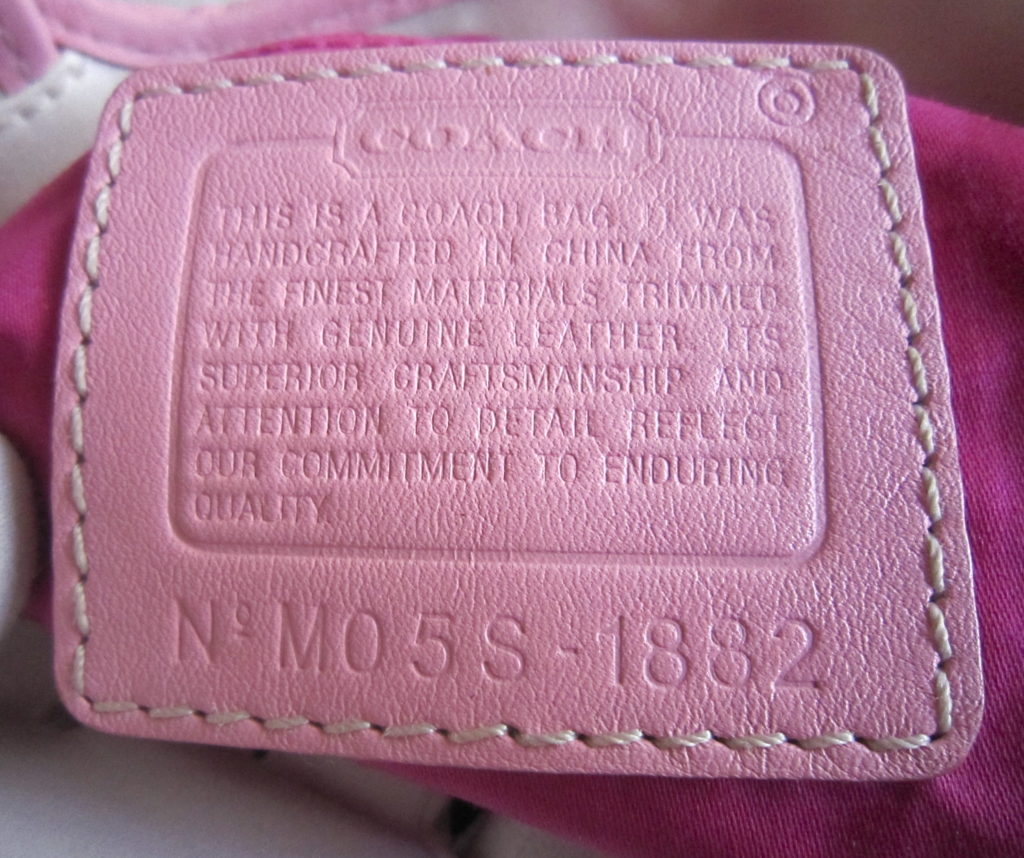 Coach 1882 Soho Twill Pink Tote