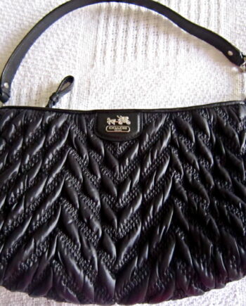 Coach Black Madison Gathered Handbag