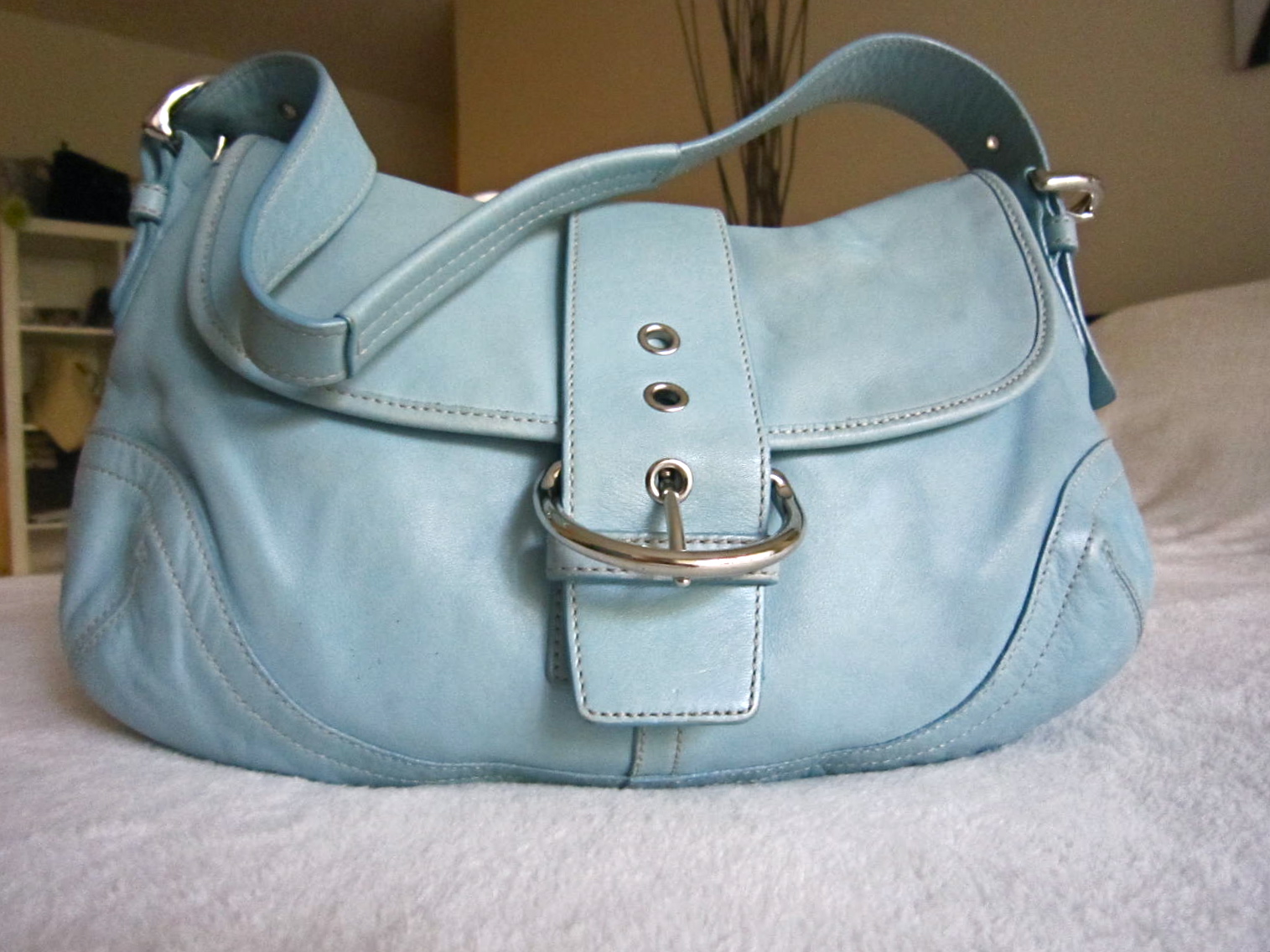 Leather handbag Launer Blue in Leather - 32845703