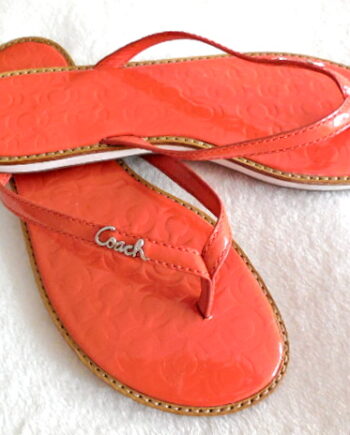 Coach Orange Devlynn Flip-Flops