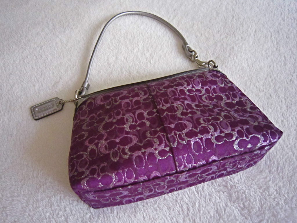 Coach Signature Purple Pochette