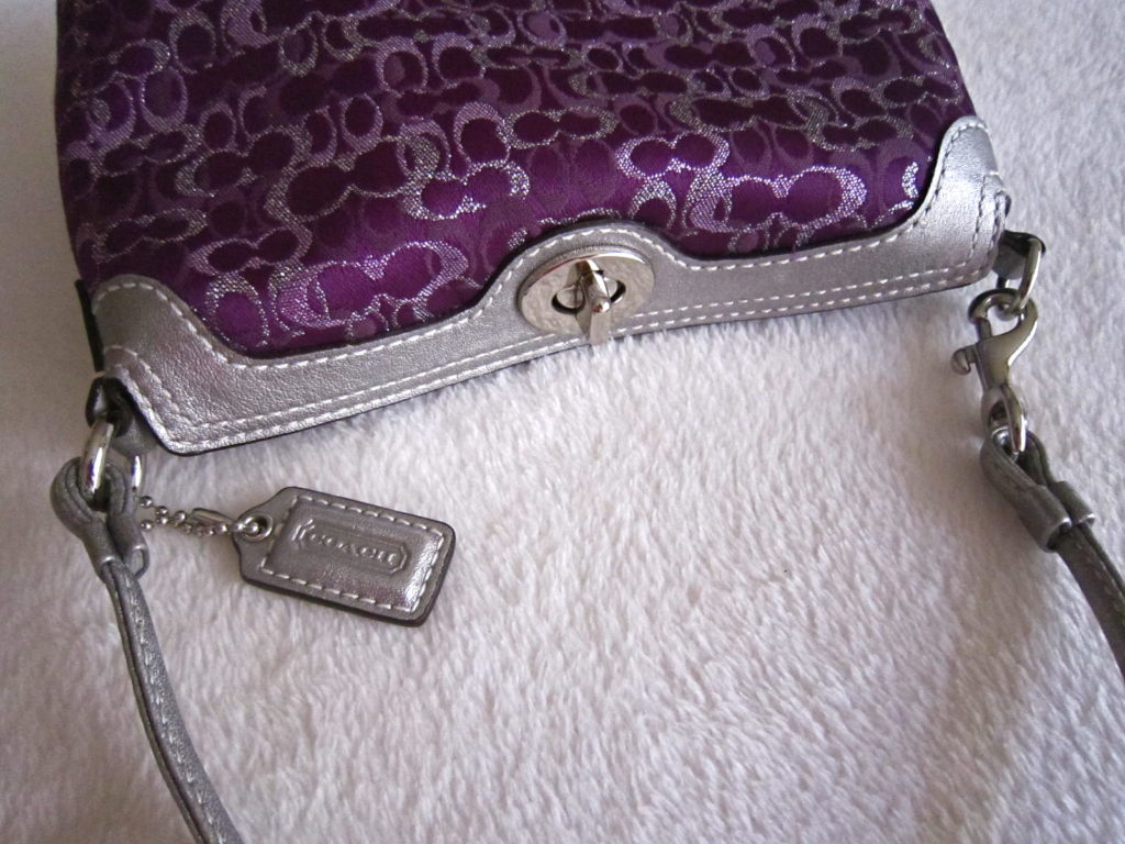 Coach Signature Purple Pochette