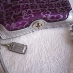 Coach Signature Purple Pochette