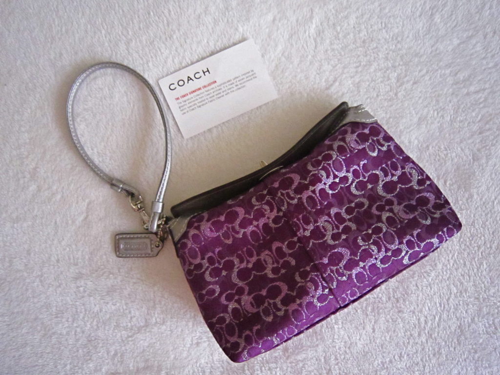 Coach Signature Purple Pochette