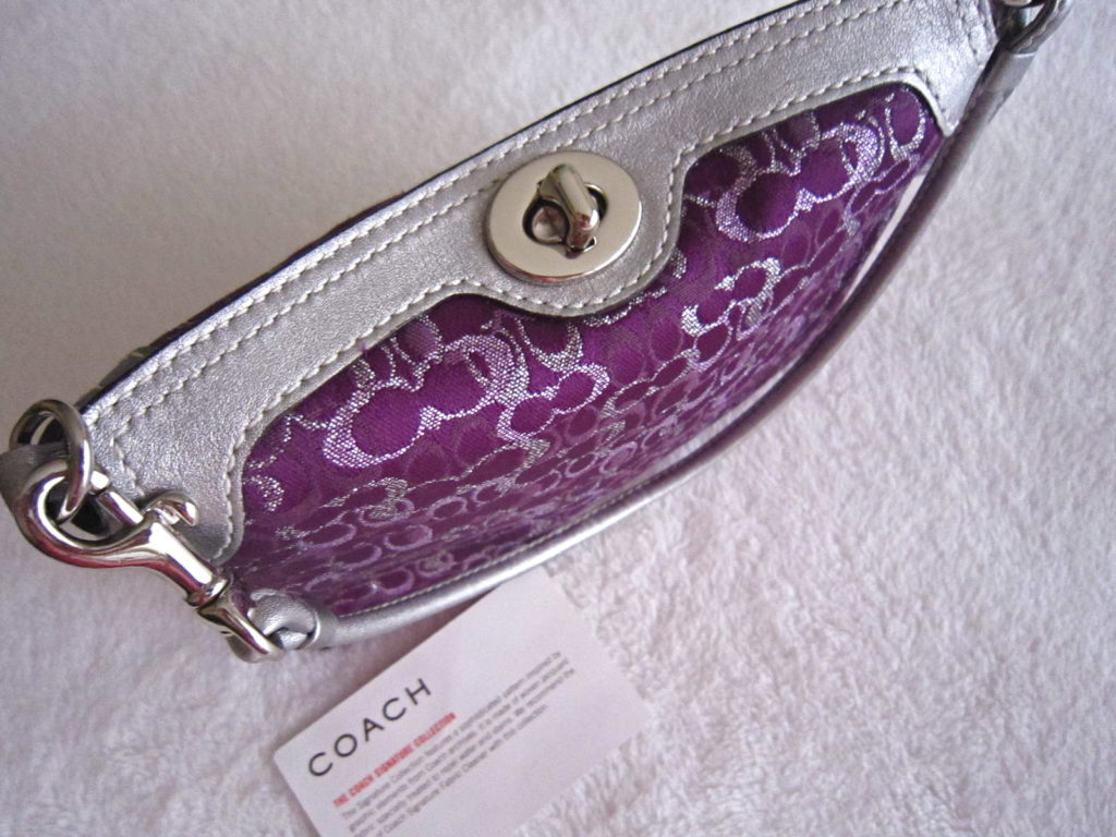 Coach Signature Purple Pochette