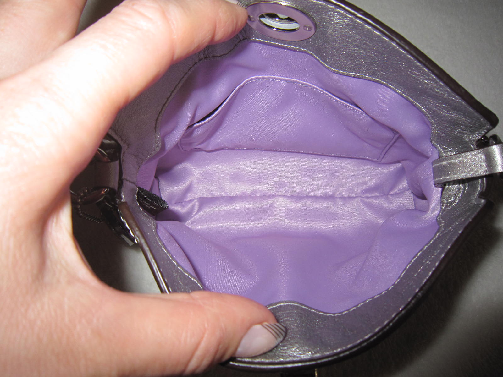 Buy the Coach Vintage Purple Signature Handbag | GoodwillFinds