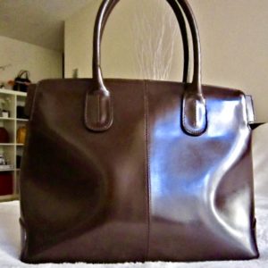 Cristian Brown Patent Leather Tote-1