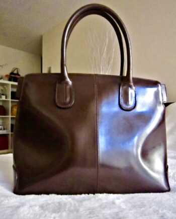 Cristian Brown Patent Leather Tote-1