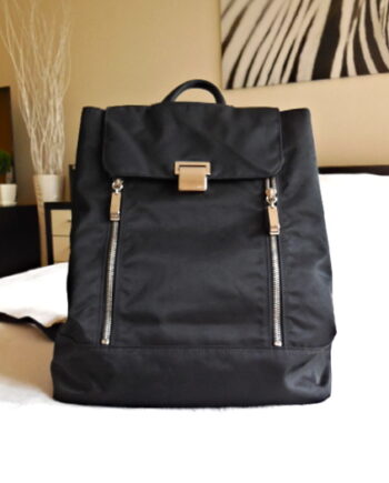 DKNY Signature Black Nylon Backpack