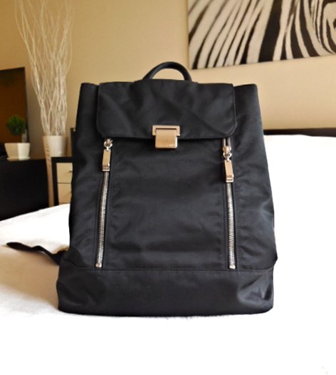 DKNY Signature Black Nylon Backpack
