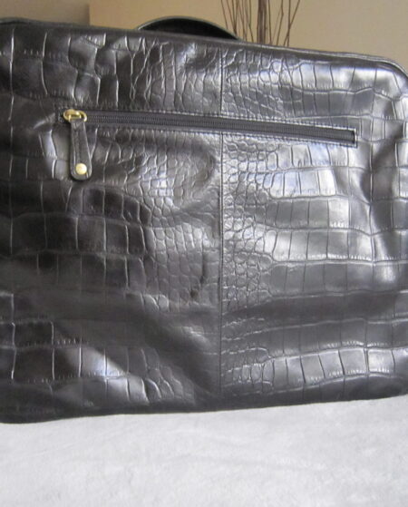 Danier Black Croc Leather Briefcase