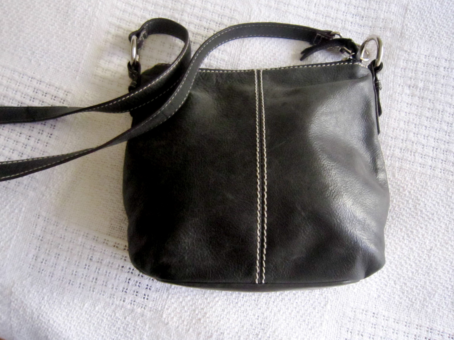 Danier Black Leather Crossbody Bag