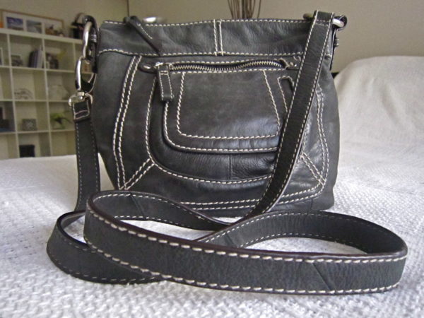 Danier Black Leather Crossbody Bag