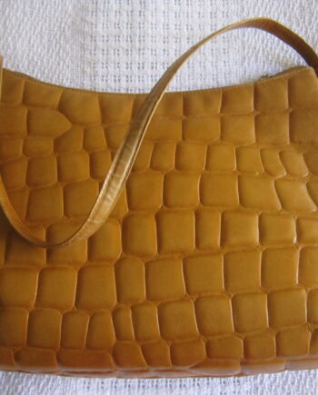 Desmo Yellow Croc Shoulder Bag