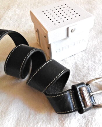 Diesel Black Boston Leather Belt