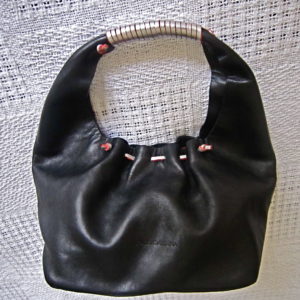 Dissona Large Leather Hobo Shoulder Bag