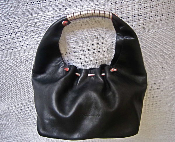 Dolce & Gabbana Black Leather Hobo Bag