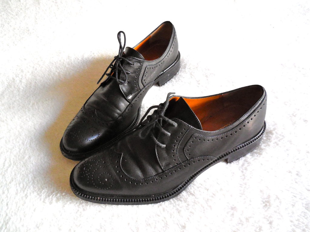 Duccio Del Duca Milano Black Leather Oxford Shoes /Size 36.5