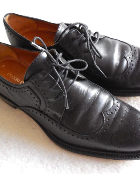 Duccio Del Duca Milano Black Leather Oxford Shoes