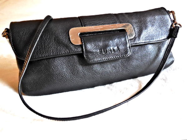Furla Black Leather Clutch