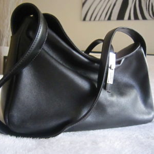 Furla Black Leather Hobo Bag