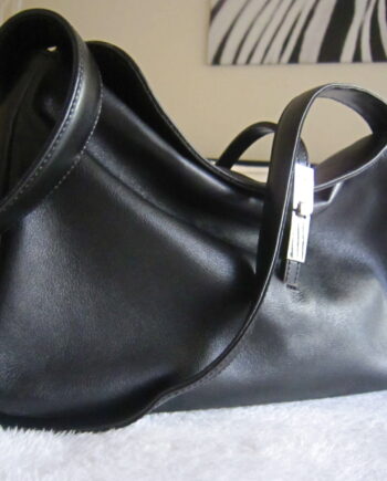 Furla Black Leather Hobo Bag