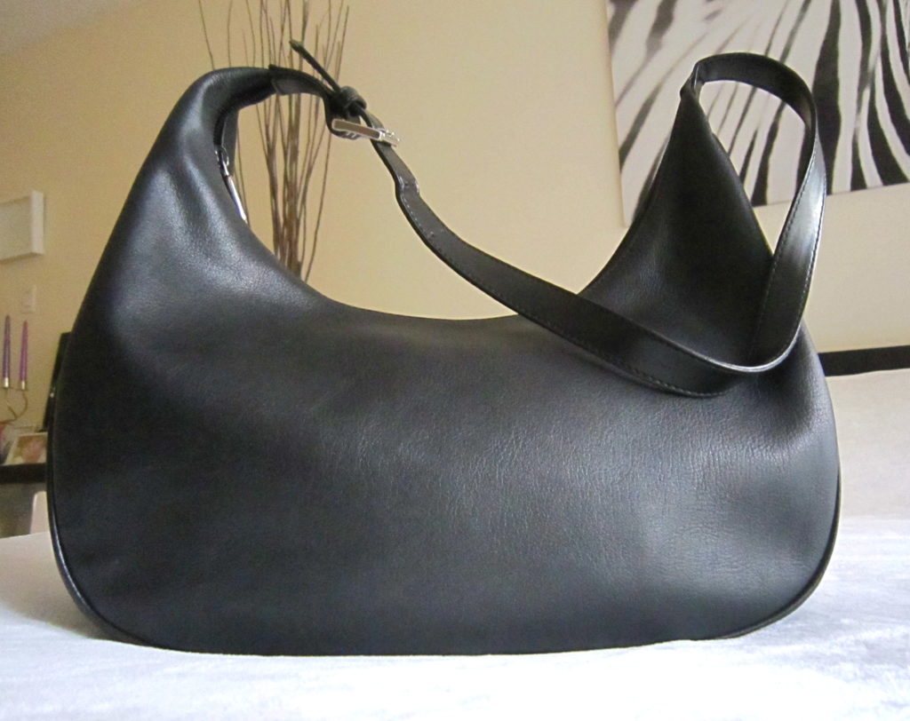 Furla Black Leather Hobo Bag