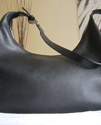 Furla Black Leather Hobo Bag