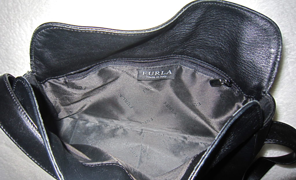 Furla Black Leather Hobo Bag