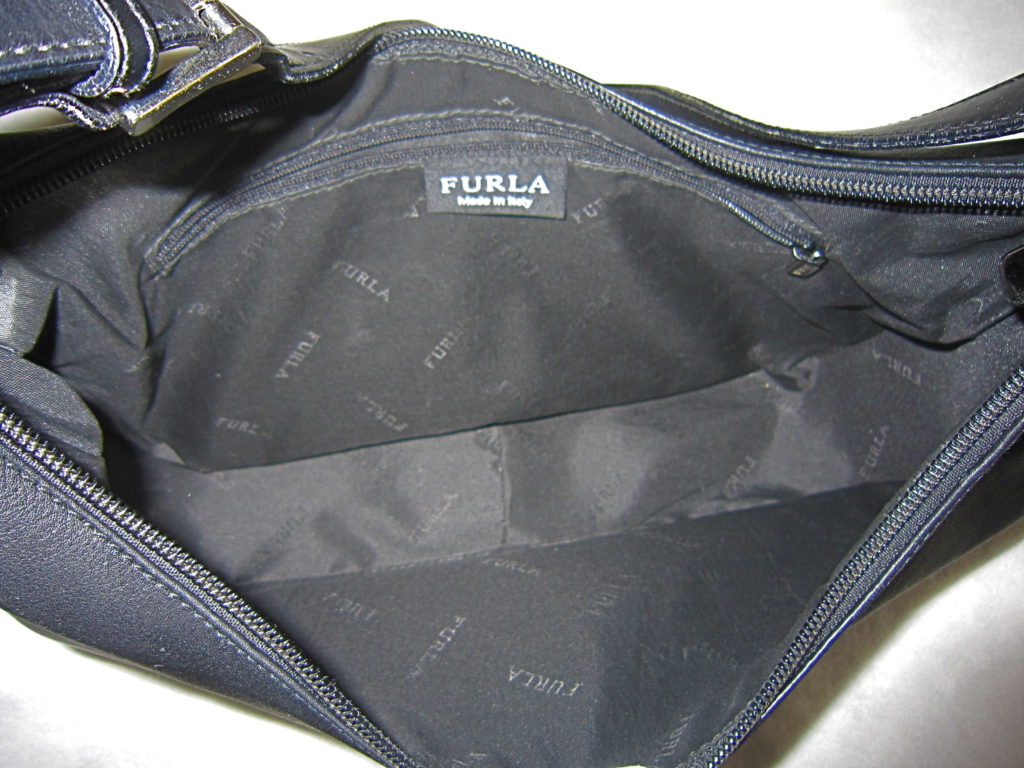 Furla Black Leather Hobo Bag