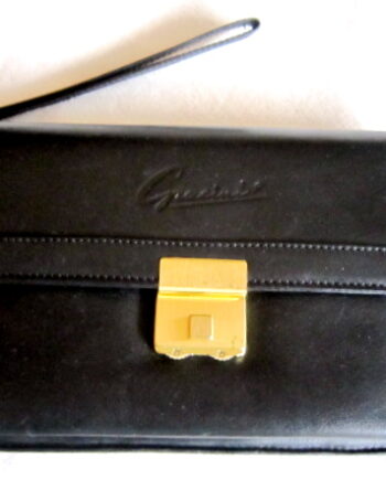 Gacini Black Leather Clutch