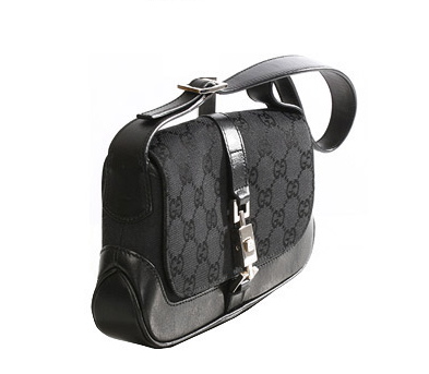 GUCCI Monogram Shoulder Bag Black 684199