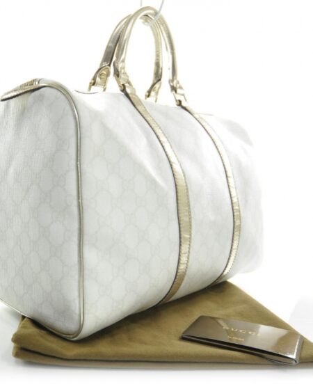 Gucci GG White Canvas Joy Boston Bag-1