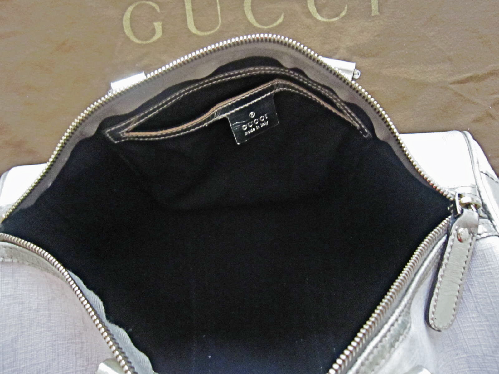 White GG Coated Canvas Gucci Loves NY Medium Boston Bag LTD