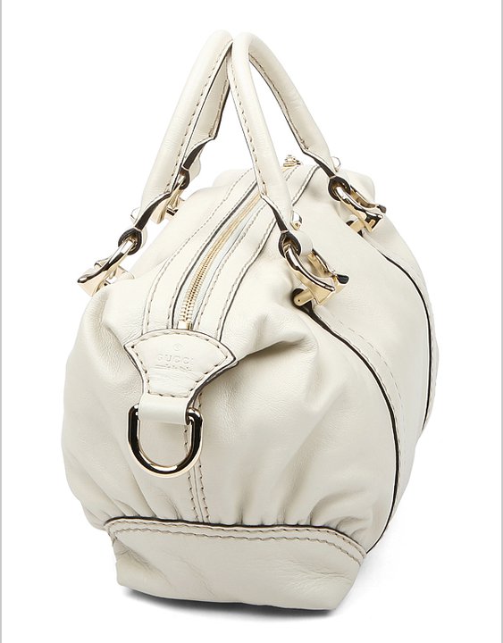 Gucci Off White Boston Leather Handbag 000 58 0093 - Excellent