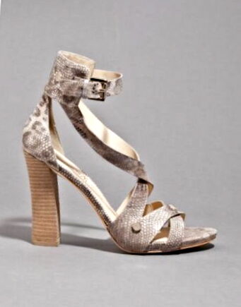 Guess by Marciano Leather Pattern Wrap High-Heel Sandals